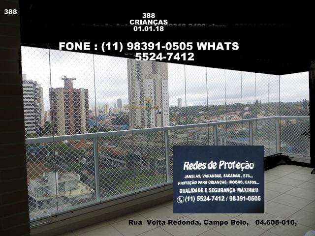 Redes de Proteção na Rua Moliere , janelas, sacadas, varandas, (11) 98391-0505, zap 