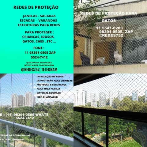 Redes de Proteção no Campo Belo, Rua Barão de Jaceguai, (11) 5541-8283