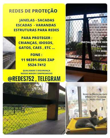 Telas de Proteção em Janelas, Varandas, Gradil, sacadas, etc... (11)  5541-8283