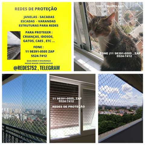 Redes de Proteção no Jardim Marajoara, (11) 5541-8283 