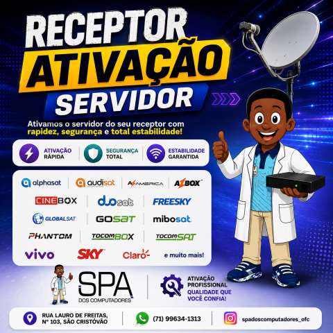 Manutenção e atualização em receptores Freesky em Salvador Ba