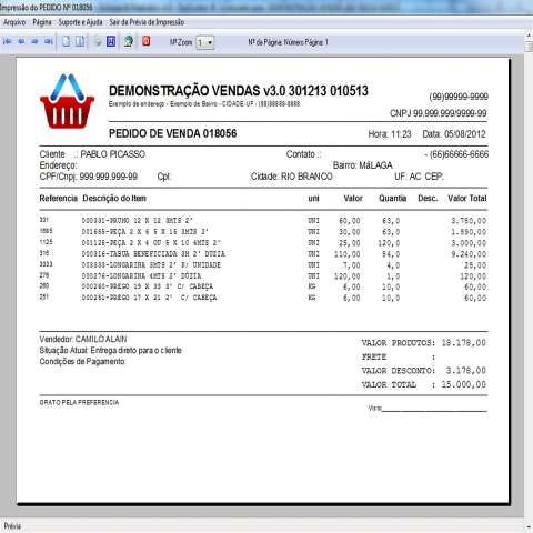 Programa Controle de Estoque, Pedido de Vendas e Financeiro v3.0 PLUS