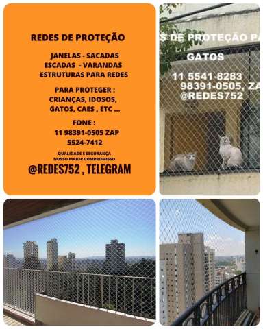 Redes de Proteção no Jardim Marajoara, Rua Dr. Ferreira Lopez, (11) 5541.8283