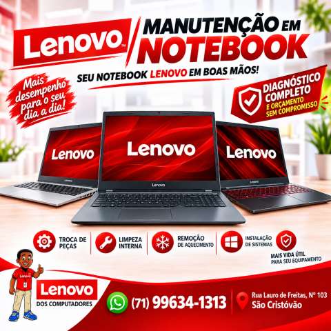 Manutenção em Notebook e Netbook Lenovo ThinkPad P16S em Salvador e Região